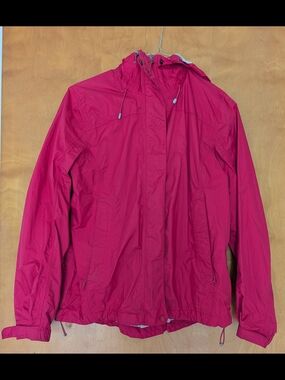 L.L. Bean Pink Hooded Rain Jacket